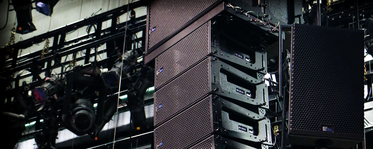 LD Systems Theater Sound Speaker Array at The Alley Theatre