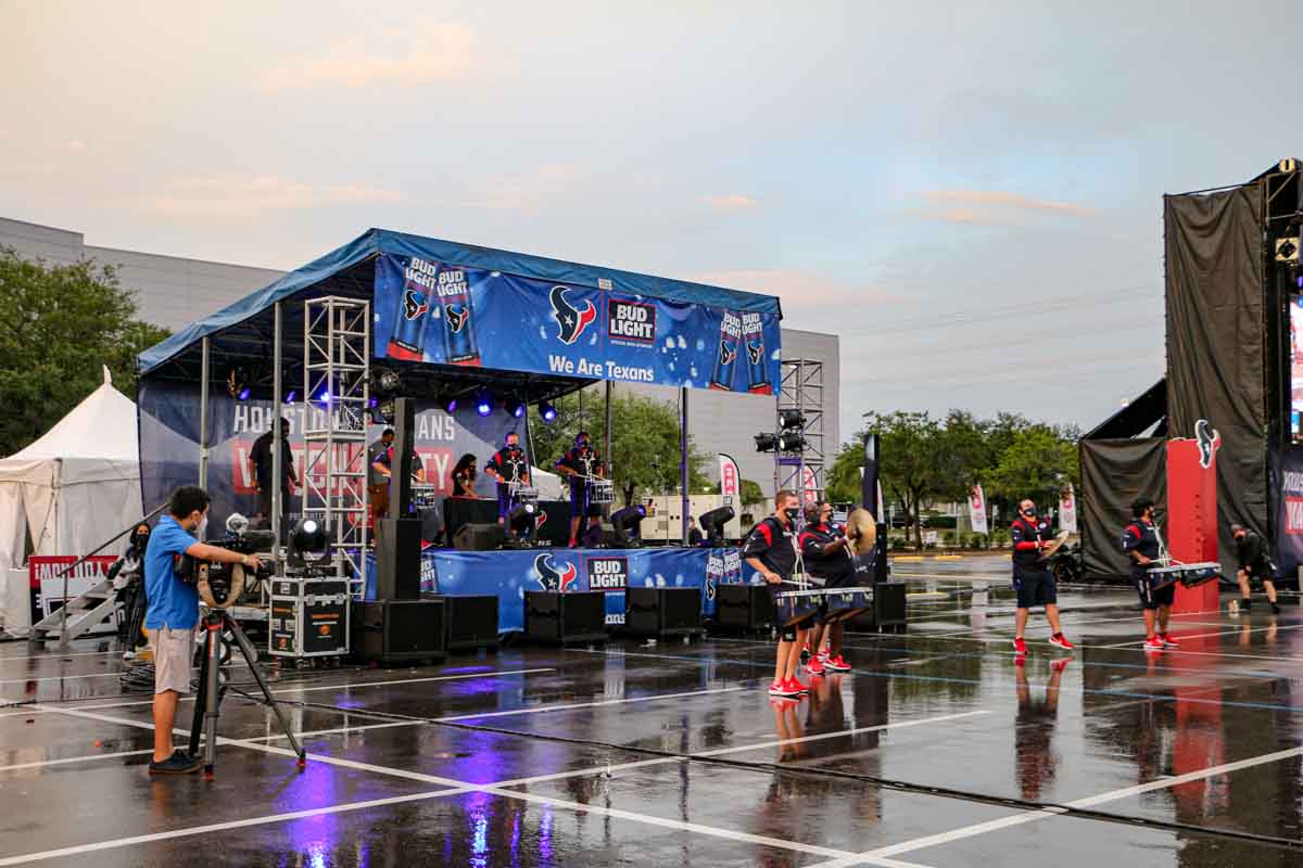 Main Stage at Texans Drive-In Event