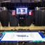 NCAA Womens Alamodome Video and Speakers above basketball court