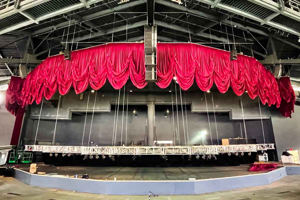 Sea World Nautilus Amphitheater stage sound system