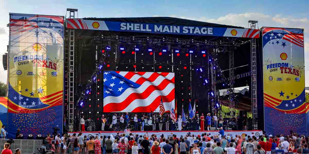 Freedom Over Texas main stage National Anthem