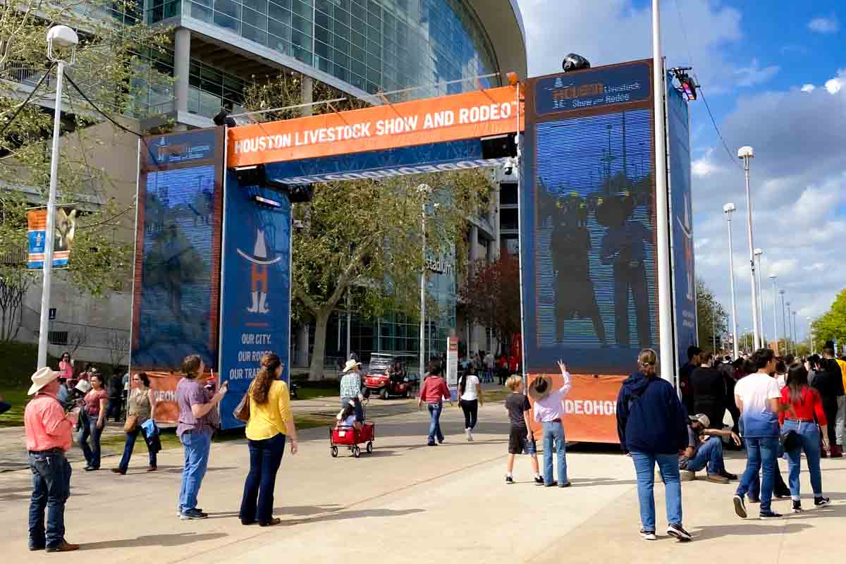 The Houston Livestock Show and Rodeo Social Media Video Tower