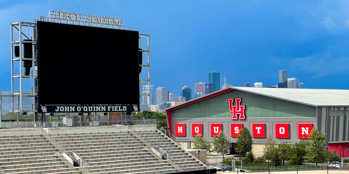 TDECU Stadium Scoreboard Audio Speaker Integration
