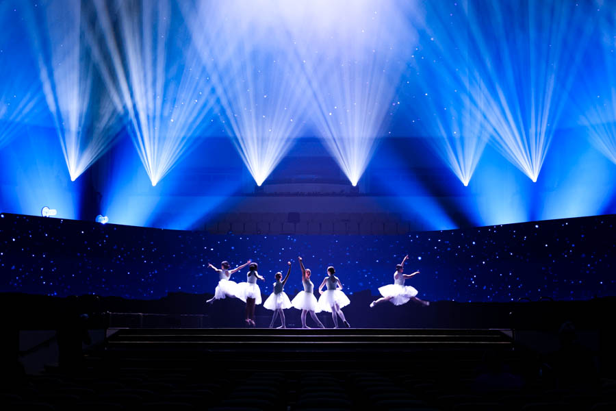 Church musical event ballet dancer lighting