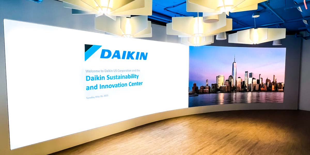 Daikin Sustainability and Innovation Center Lobby Video Screen
