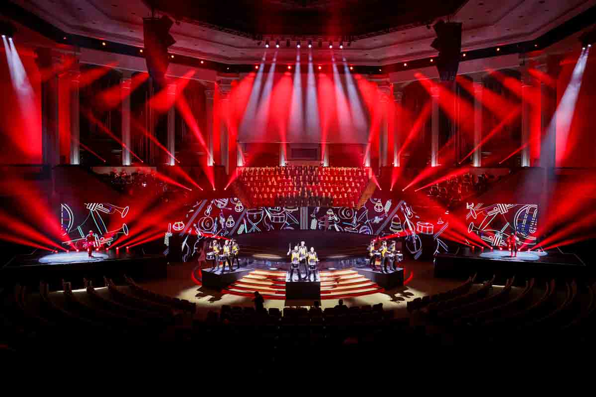 Church musical event band video backdrop scenic lighting
